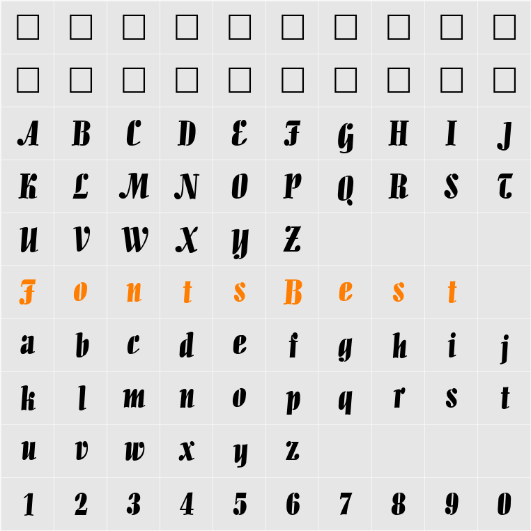 Allegro Character Map