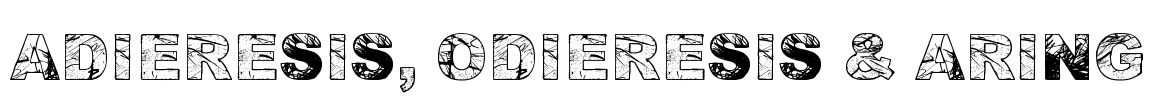 Adieresis, Odieresis & Aring Font Image