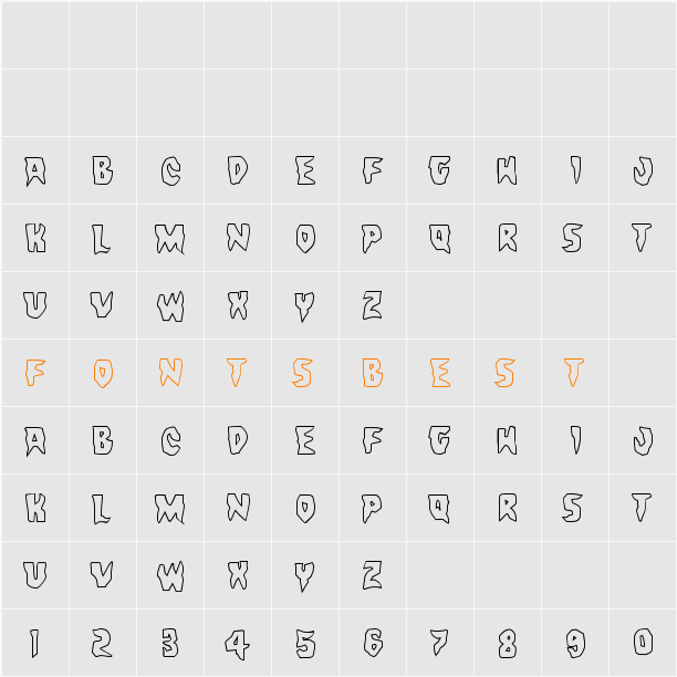 Count Suckula Outline Character Map