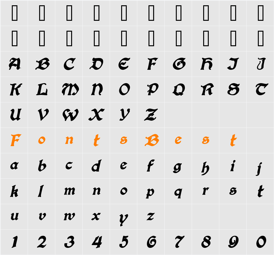 ConcordiaSSK Character Map