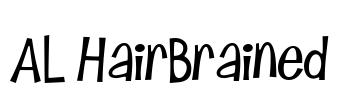 AL HairBrained Font Image