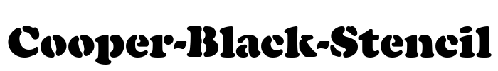 Cooper-Black-Stencil Font Image