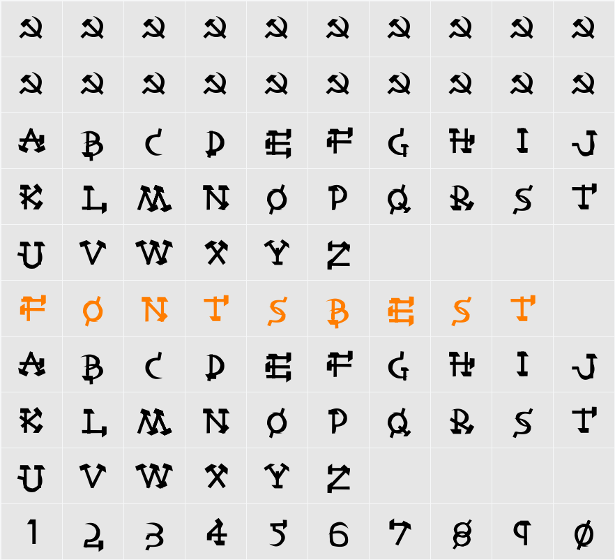 Castro Character Map