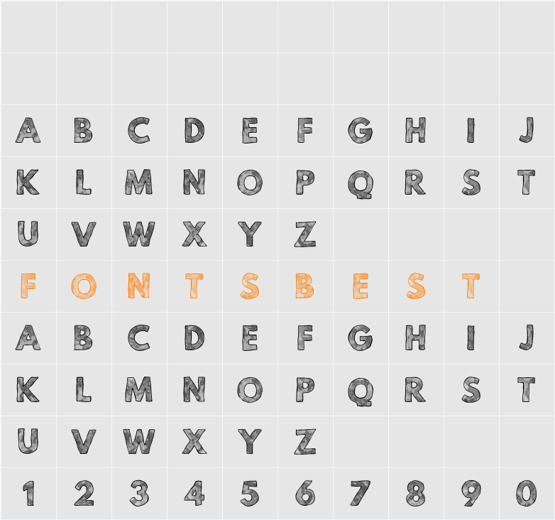 Mild Life Textured Personal Use Character Map