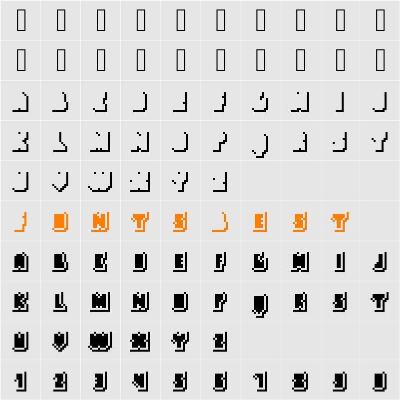 ApplyBeefShadow Character Map