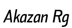 Akazan Rg Font Image