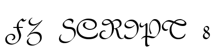 FZ SCRIPT 8 Font Image