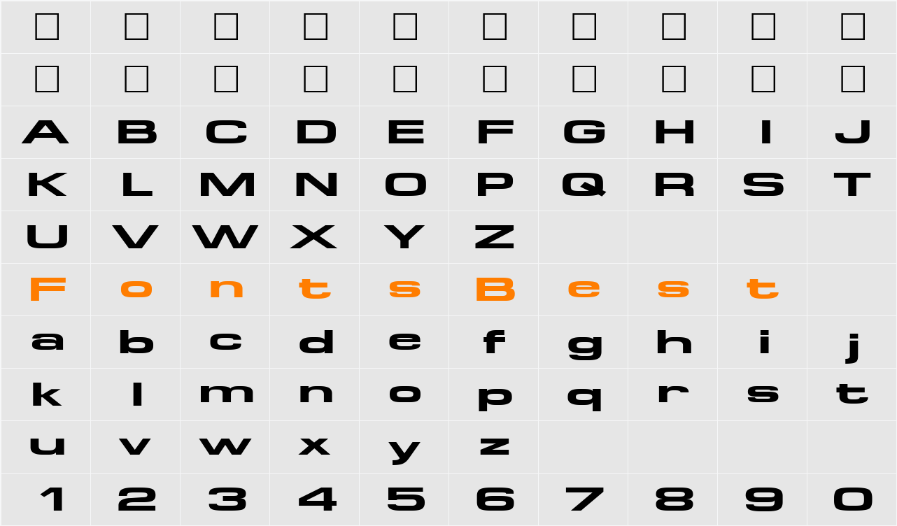 FederationWide Character Map