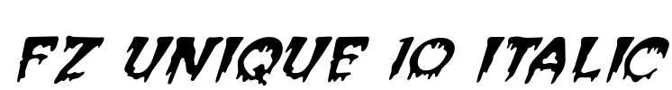 FZ UNIQUE 10 ITALIC Font Image