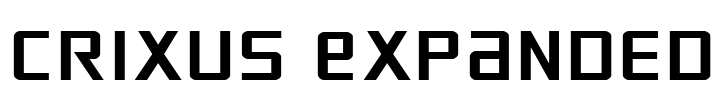 Crixus Expanded Font Image