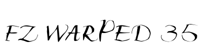 FZ WARPED 35 Font Image