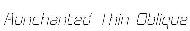 Aunchanted Thin Oblique Font Image