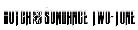 Butch & Sundance Two-Tone Font Image