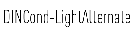 DINCond-LightAlternate Font Image