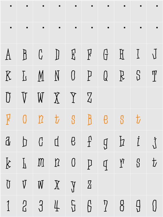 D3 Skullism Alphabet Character Map