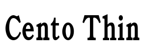 Cento Thin Font Image