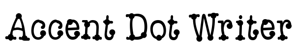 Accent Dot Writer Font Image