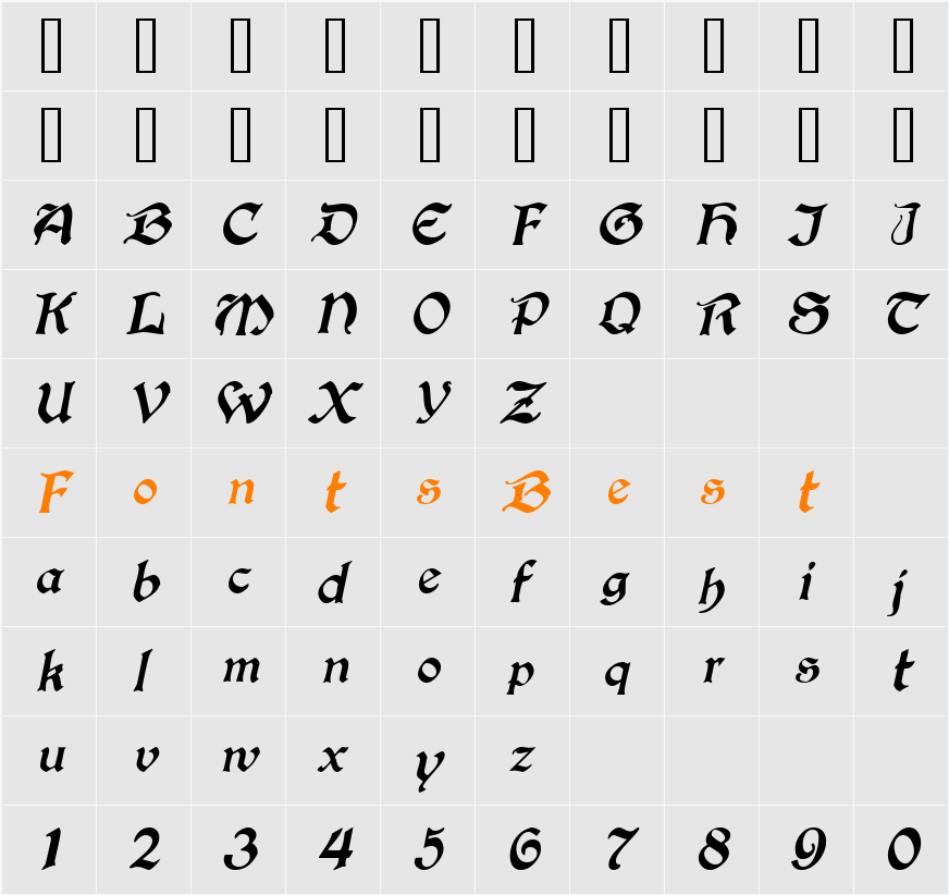 ConcordiaSSK Character Map