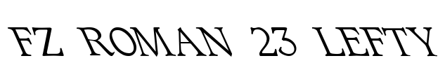 FZ ROMAN 23 LEFTY Font Image