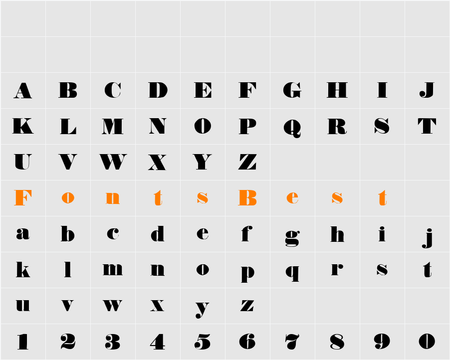 CWP_TypeNo08 Character Map