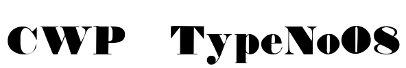 CWP_TypeNo08 Font Image