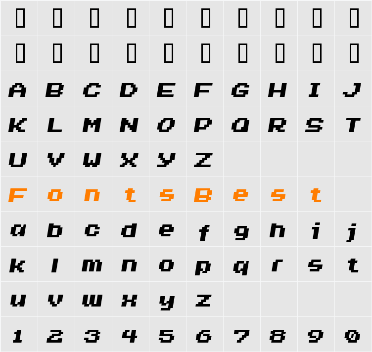 Invasion2000 Character Map