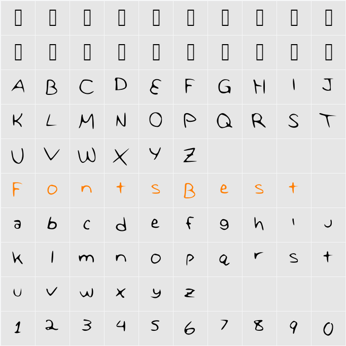 MissedIt Character Map