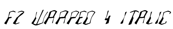 FZ WARPED 4 ITALIC Font Image