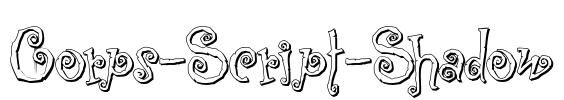 Corps-Script-Shadow Font Image