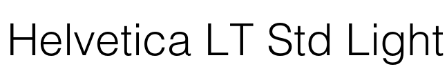 Helvetica LT Std Light Font Image