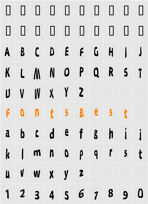 Bumpers Character Map