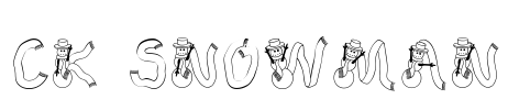 CK Snowman Font Image