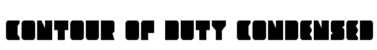 Contour of Duty Condensed Font Image