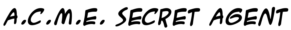 A.C.M.E. Secret Agent Font Image