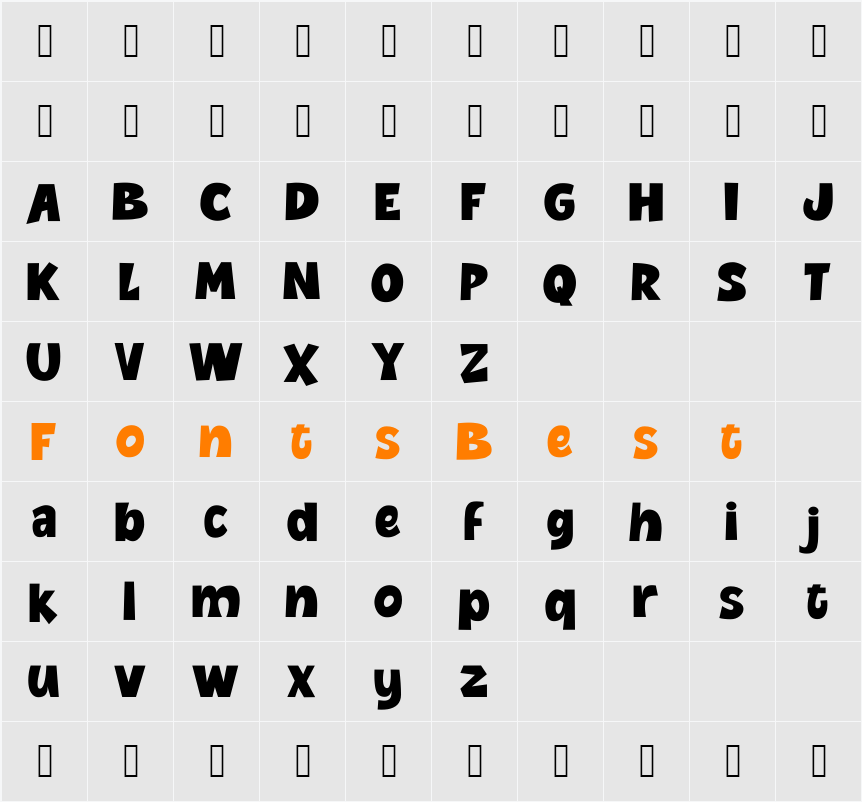 Bigsize Character Map