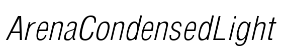 ArenaCondensedLight Font Image