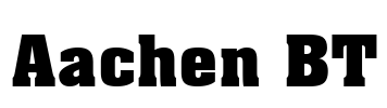 Aachen BT Font Image