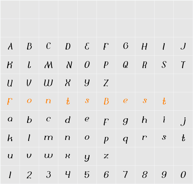 Adore You Character Map