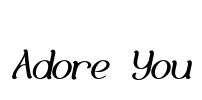 Adore You Font Image