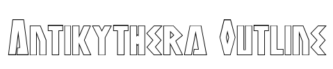 Antikythera Outline Font Image