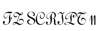 FZ SCRIPT 11 Font Image