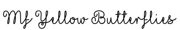 Mf Yellow Butterflies Font Image