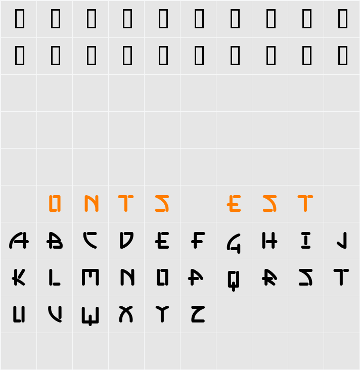 Alecto Demo Character Map