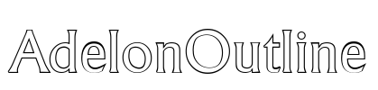 AdelonOutline Font Image