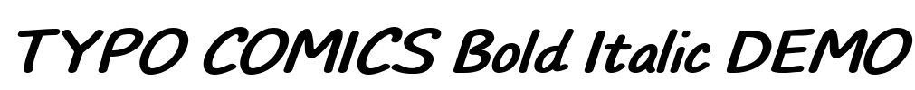 TYPO COMICS Bold Italic DEMO Font Image