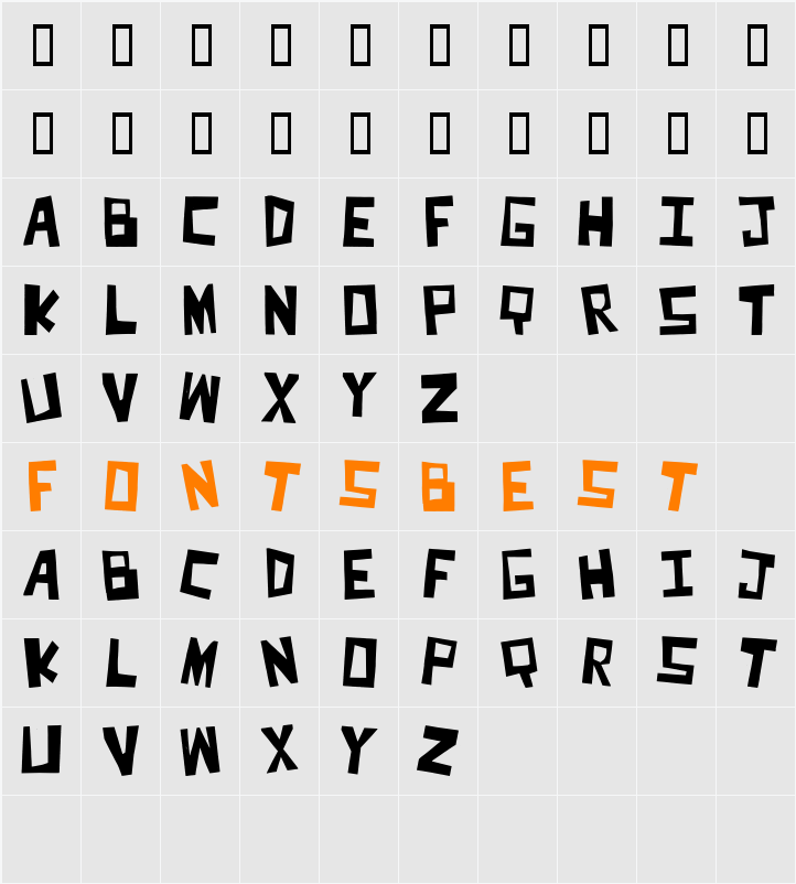 Cut It Out Character Map