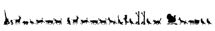 Animal Silhouettes Three Font Image