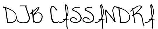 DJB CASSANDRA Font Image