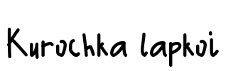 Kurochka lapkoi Font Image