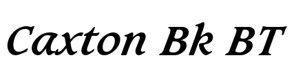 Caxton Bk BT Font Image